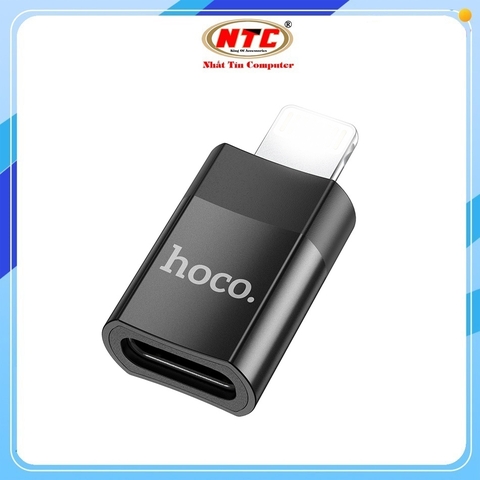 Đầu chuyển đổi TypeC to Lightning Hoco UA17 (Đen - hộp Trắng)