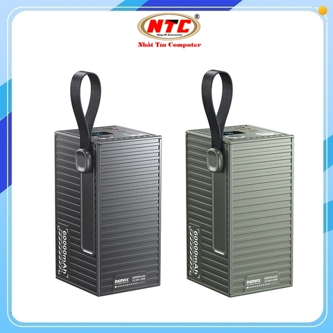 Pin dự phòng Remax RPP-609 Pro 60000mAh, USB-A QC 22.5W và TypeC PD 20W, Đèn Pin siêu sáng