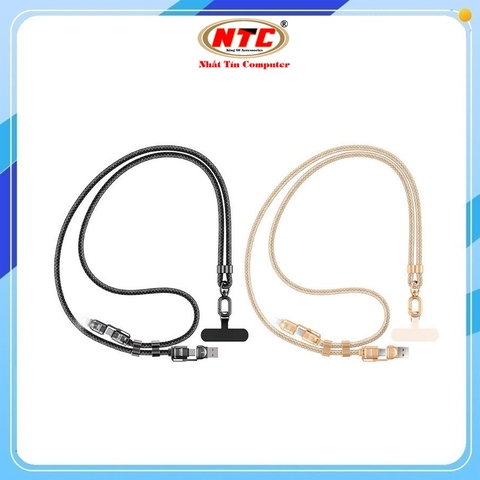 Cáp sạc đa năng 4in1 Remax C7 Công suất 240W, dài 1.2M, Kèm móc đeo tiện lợi (Đen)