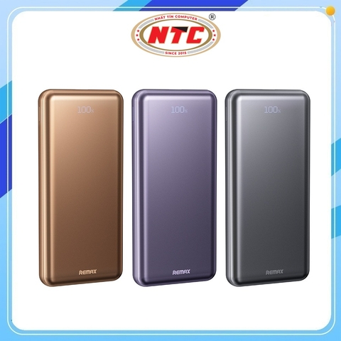 Sạc dự phòng Remax FP-15 10000mAh TypeC PD 20W, Thiết kế siêu mỏng, Vỏ nhôm nguyên khối