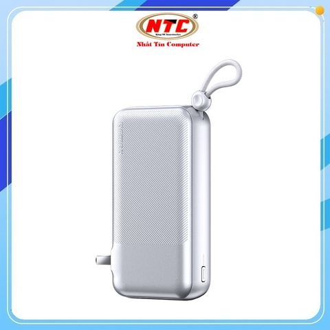 Pin Sạc dự phòng REMAX CP-15 20000mAh TypeC PD 22.5W, Kèm 2 cáp sạc, Chân cắm AC chuẩn US (Bạc)