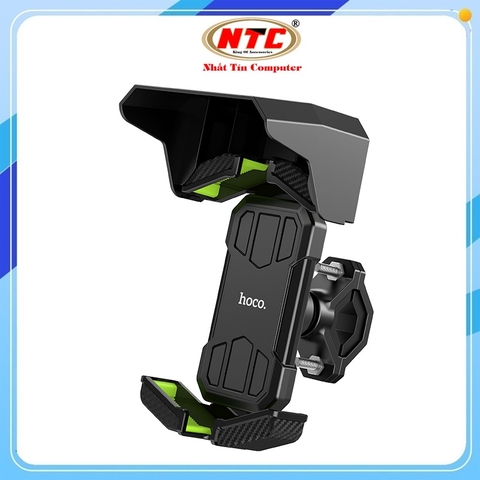 Giá đỡ điện thoại trên Xe máy, Xe đạp Hoco HK68 Có mái che nắng mưa (Đen)