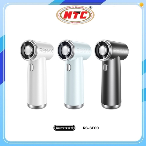 Quạt cầm tay mini Remax RS-SF09 Gió cực mạnh, 3 mức điều chỉnh, Pin 2500mAh, Vỏ nhôm nguyên khối