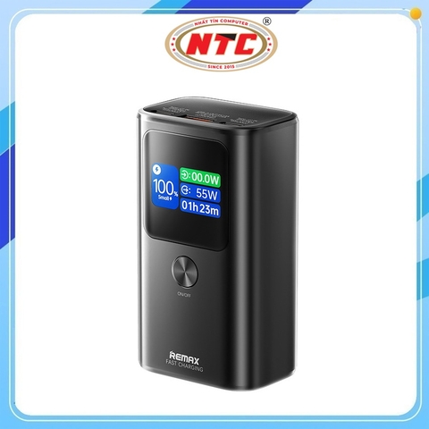 Pin dự phòng Remax FP-7 10000mAh Lõi Li-ion 21700, TypeC PD 55W, Màn hình TFT hiển thị thông số