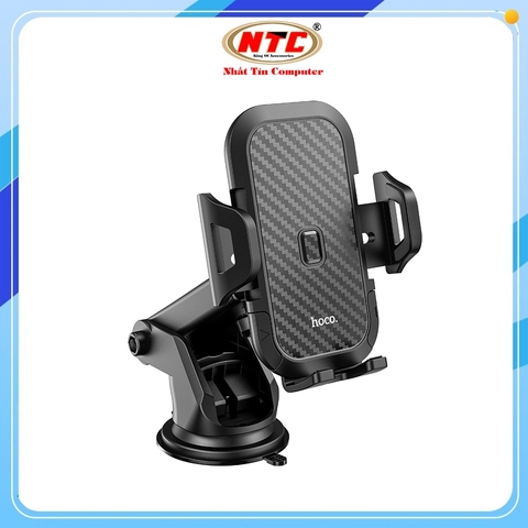 Giá đỡ điện thoại trên Xe hơi, Ô tô Hoco CA76 Gắn trên Taplo, Mặt kính (Đen)
