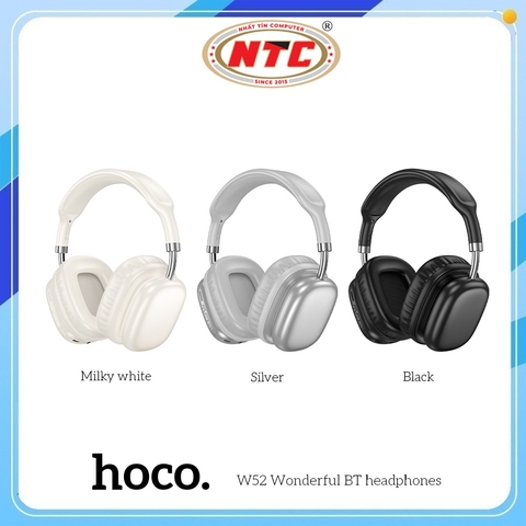 Tai Nghe Bluetooth chụp tai Hoco W52 V5.4, Pin dùng 46H, Hỗ trợ khe thẻ nhớ