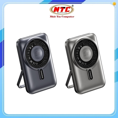 Pin dự phòng không dây Remax RPP-695 10.000mAh Wireless 15W, TypeC PD In/Out 22.5W, Kiêm giá đỡ điện thoại