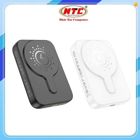 Pin dự phòng không dây Hoco J117A 10000mAh Wireless Charge 15W, QC 3.0 22.5W và TypeC PD 20W