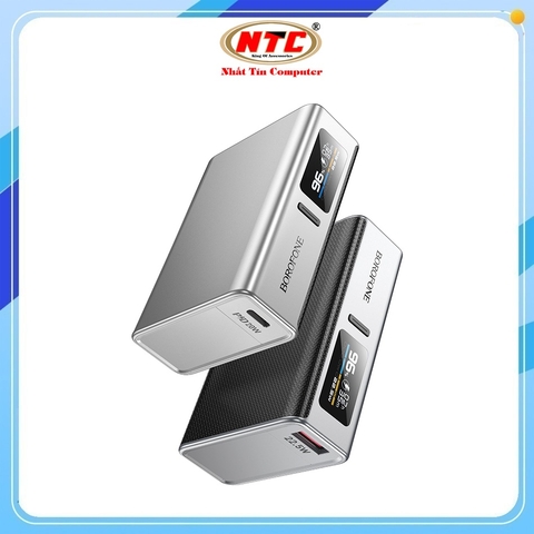 Pin dự phòng mini Borofone BJ72 10000mAh Cell pin Li-on 21700, TypeC PD 20W và QC3.0 22.5W (Xám)