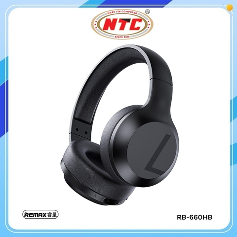 Tai Nghe Bluetooth chụp tai Remax RB-660HB V5.3, Pin dùng 12H (Đen)