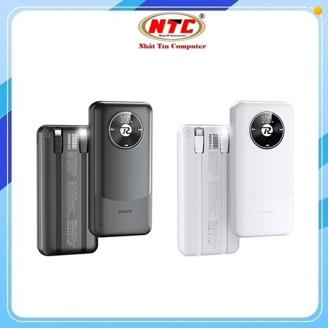 Pin dự phòng Remax RPP-38 TypeC PD 20W, USB QC 22.5W, kèm 2 cáp sạc nhanh TypeC và Lightning