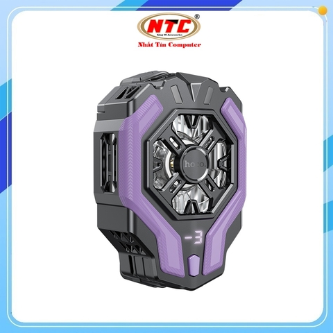 Quạt tản nhiệt Sò lạnh cho Điện thoại Hoco GM26 làm mát nhanh, lạnh đến -3 độ, tản nhiệt tốt, có đèn Led (Đen)