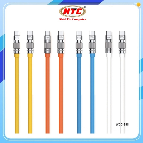 Cáp sạc nhanh siêu chắc Wekome WDC-188 TypeC to TypeC PD 100W, dài 1M