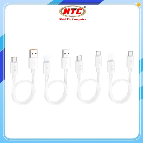 Cáp sạc ngắn 25cm Hoco X96 USB-A to C 100W / C to C 60W / C to LN 20W / USB-A to LN 12W (màu Random)