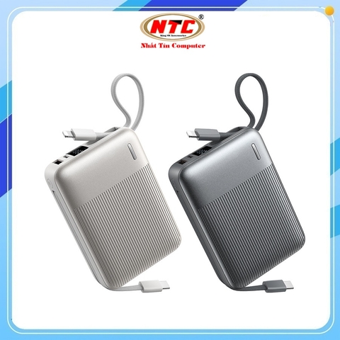 Pin dự phòng REMAX FC-06 20000mAh USB-A / TypeC PD / TypeC cáp Out 22.5W, LN 12W, Thiết kế nhỏ gọn (Xám)