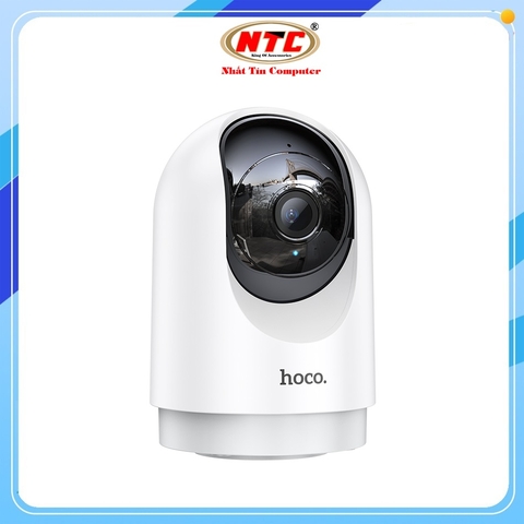 Camera IP wifi Hoco D1 3.0MPX FullHD+ phân giải 2304*1296P - đàm thoại 2 chiều, quan sát rộng, xoay 360 độ (Trắng)