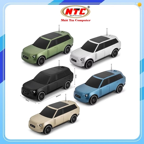 Loa Bluetooth dùng Pin năng lượng mặt trời Kisonli B3 Thiết kế mô hình Ô Tô, Có đèn Pin, hỗ trợ TF/USB/AUX/FM/TWS