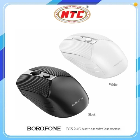 Chuột không dây Wireless 2.4G Borofone BG5 DPI 1600, Thiết kế đơn giản đẹp mắt