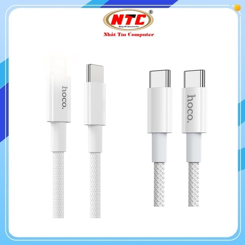 Cáp sạc nhanh Hoco X56 TypeC to TypeC 60W / TypeC to LN 20W dài 1M (Trắng)
