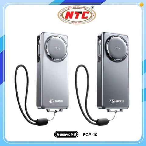 Pin dự phòng REMAX FCP-10 10000mAh USB TypeC / Cáp rút TypeC Input 30W / Output 45W