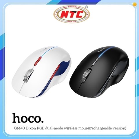Chuột không dây Bluetooth kiêm Wireless 2.4G Hoco GM40 DPI 1600, Có Đèn Led, Pin sạc 1 lần dùng 7 ngày