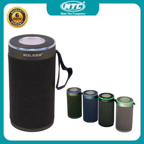 Loa bluetooth KOLEER S817 led RGB chất liệu vải dù - hỗ trợ nghe USB/ TF/ AUX/ FM/ thoại rãnh tay (Nhiều màu)
