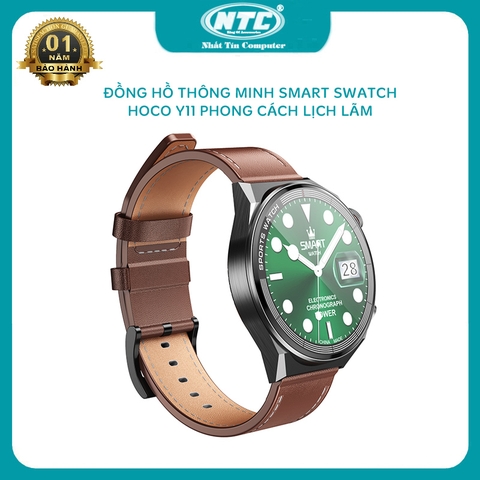 Đồng hồ thông minh smart watch Hoco Y11 thiết kế lịch lãm - chống nước/ nghe gọi / cảm ứng / thể thao / pin trâu