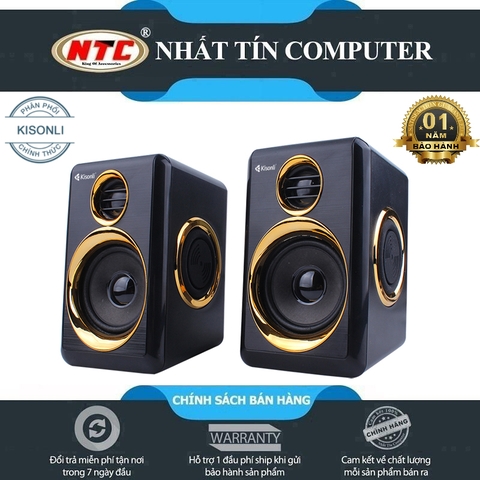 Loa vi tính 2.0 Kisonli T-005 tích hợp 4 BASS (nhiều màu)