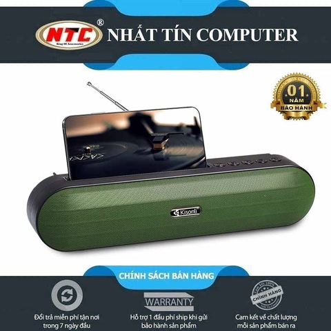 Loa bluetooth soundbar Kisonli KS-1988 siêu trầm TWS kết nối cùng lúc 2 loa - tích hợp chế độ EQ cho dãy âm thanh khác nhau (nhiều màu)