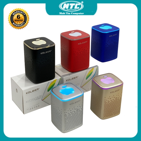 Loa bluetooth Koleer S818 led RGB tự thay đổi - chức năng USB/ TF /FM /thoại rãnh tay (màu ngẫu nhiên)