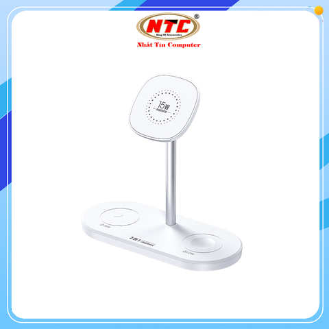 Đế sạc nhanh không dây đa năng 3-IN-1 Remax RP-W69 max 22.5W (Trắng)