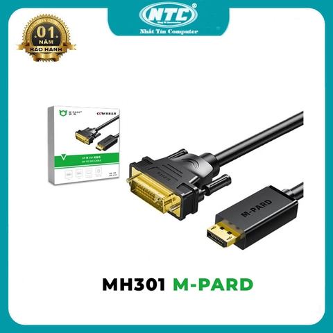 Cáp chuyển đổi tín hiệu M-PARD MH301 từ DisplayPort sang DVI 24+1 dài 1.8m - độ phân giải 1920x1080@60Hz