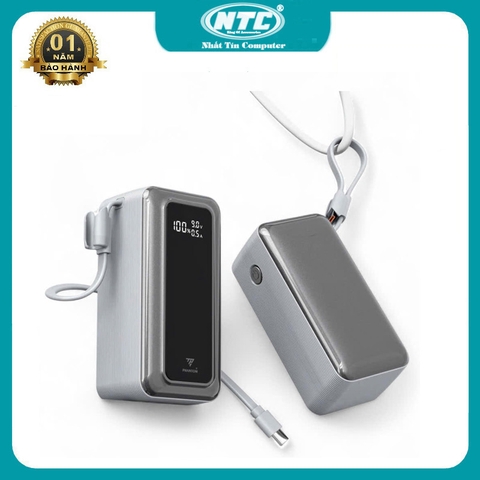 [CHỨNG NHẬN CCC] Sạc dự phòng 100W PHANTOM P68 Pro 20000mAh Lõi Li-ion 21700, Cáp và cổng TypeC PD 100W & USB QC 3.0 22.5W