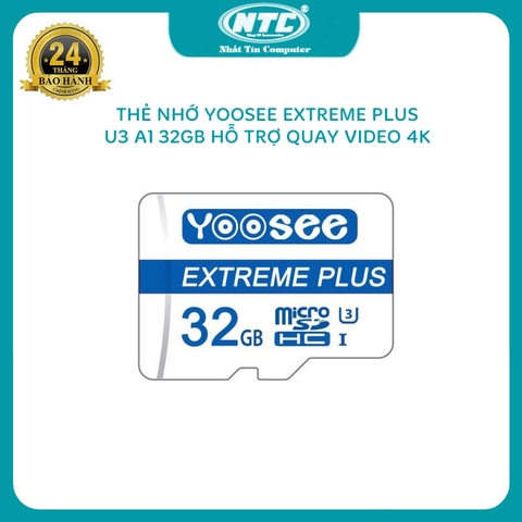 Thẻ nhớ MicroSDHC Yoosee Extreme Plus 32GB UHS-I U3 4K R90MB/s W40MB/s (Trắng xanh)