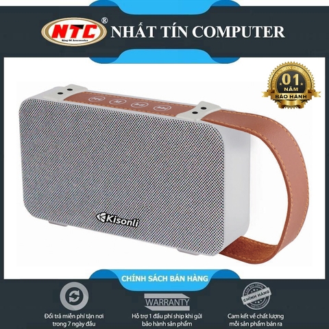 Loa bluetooth Kisonli S7 có quai xách hỗ trợ thẻ nhớ/USB/FM/AUX/Thoại rãnh tay (nhiều màu)