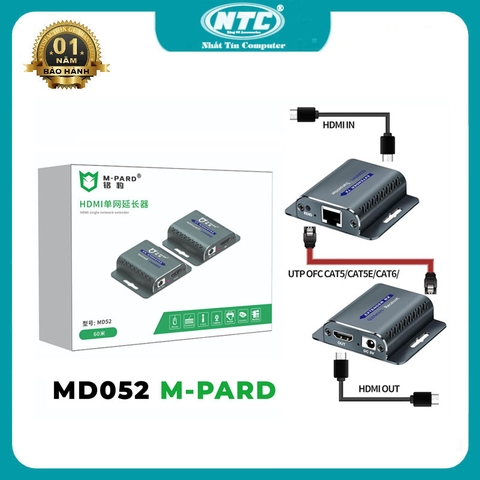 Thiết bị kéo dài HDMI qua cáp mạng RJ45 M-Pard MD052 mở rộng tín hiệu HDMI lên 60m - độ phân giải 1080p