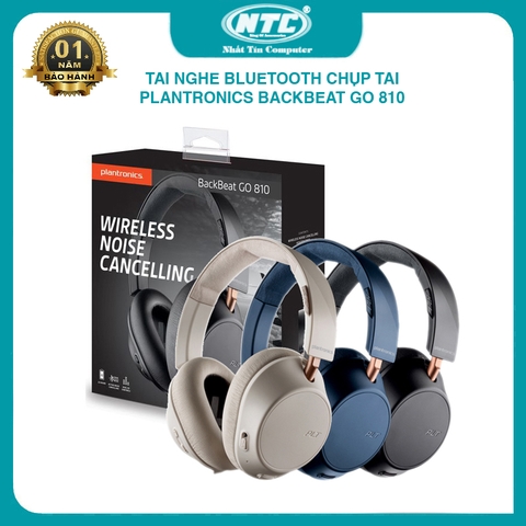 Tai nghe Bluetooth chụp tai Plantronics BackBeat GO 810 - thời lượng pin lên đến 22h (3 màu tuỳ chọn)