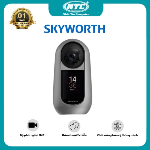 Camera IP Skyworth A50 (Model LC2317) độ phân giải 3K 5MP - LCD cảm ứng 2.4 inch gọi video hai chiều, cảnh báo cháy
