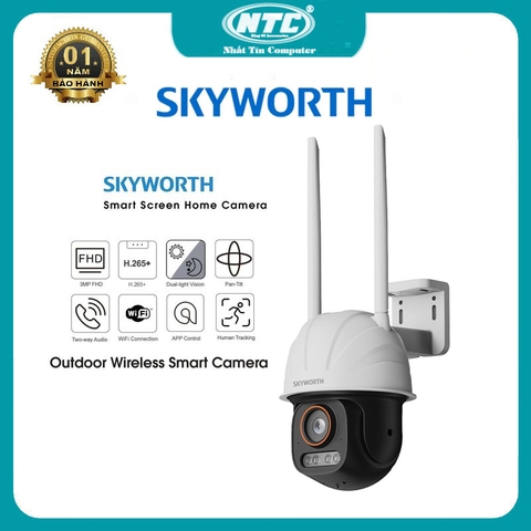 Camera IP ngoài trời Skyworth LC2315 phân giải 5MP 2880 x 1620 - đàm thoại 2 chiều thông minh AI