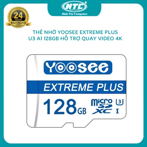 Thẻ nhớ MicroSDHC Yoosee Extreme Plus 128GB UHS-I U3 4K R90MB/s W40MB/s (Trắng xanh)