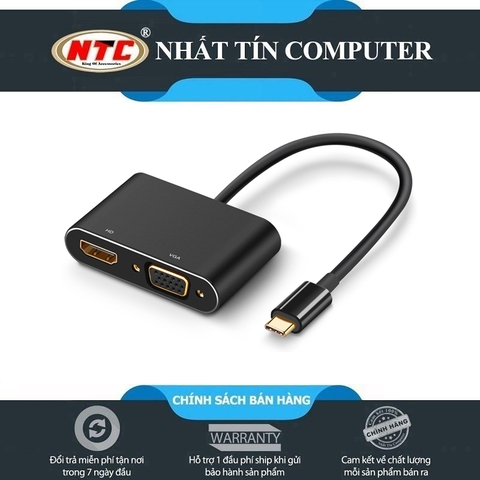 Cáp chuyển đổi typeC sang HDMI và VGA V187B - hỗ trợ HD/4K (nhiều màu)