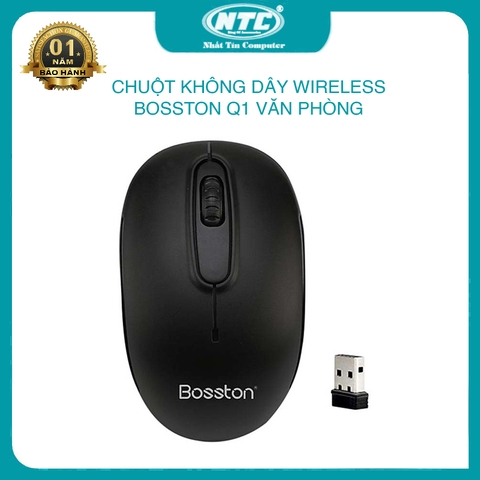 Chuột không dây văn phòng Bosston Vision Q1 + tặng kèm pin (nhiều màu)