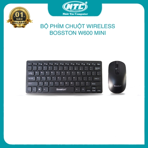 Bộ phím huột không dây Wireless mini Bosston WS600 - phím bấm cực êm (NHIỀU MÀU)