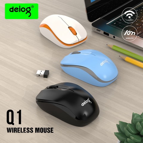 Chuột không dây Wireless 2.4G Deiog Q1 DPI 1600, Thiết kế nhỏ gọn