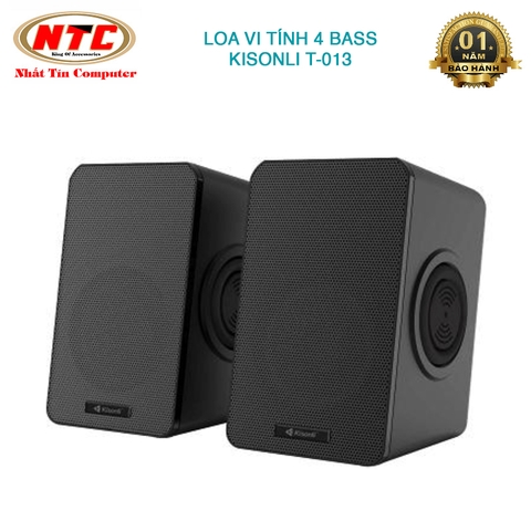 Loa vi tính 2.0 Kisonli T-013 tích hợp 4 BASS - thiết kế (nhiều màu)
