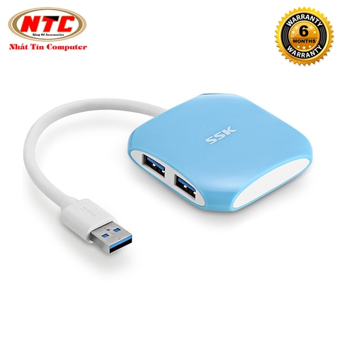 Hub chia cổng USB 3.0 SSK SHU300 từ 1 ra 4 cổng (nhiều màu)