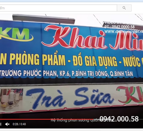 Hệ thống phun sương quán trà sữa