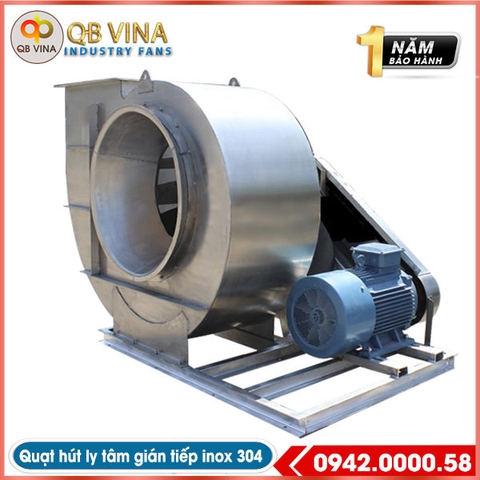 Quạt ly tâm inox 304 truyền động gián tiếp QBTGI-4P