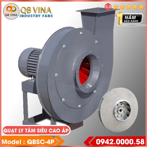 Quạt ly tâm siêu cao áp hút bụi QBSC-2P