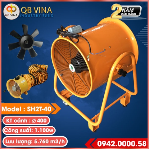 Quạt cao áp di động SHT2-40 ( CÓ BÁNH XE DI ĐỘNG)